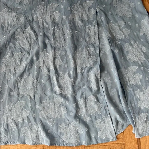 Lulu’s Compelling Love Light Blue Jacquard Short Sleeve Maxi Dress - Picture 8 of 16